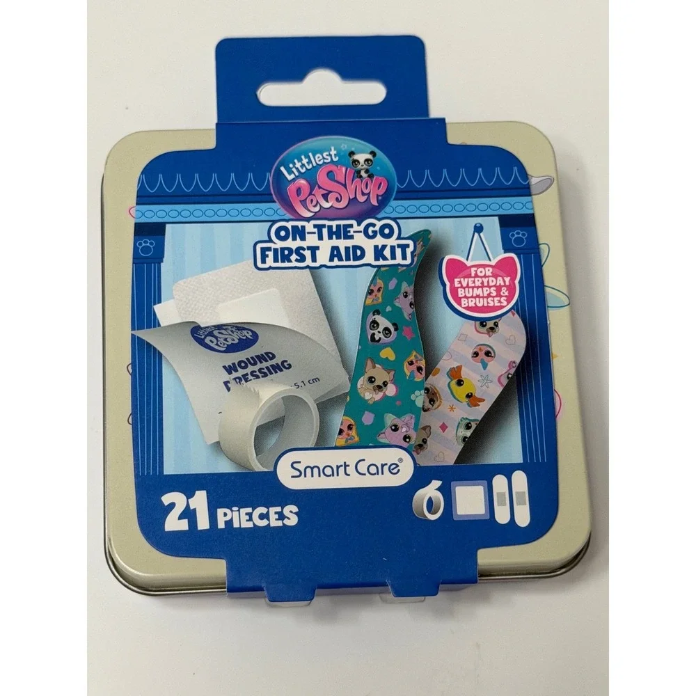 Littlest Pet Shop On-The-Go First Aid Kit 21pc Smart Care Collectible Tin 88898